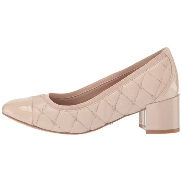 Vionic Tan Quilted Block Heel Ruby Pumps - Picture 14 of 14